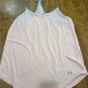 Under Armour Women's Light Pink Camisole with Blue Trim